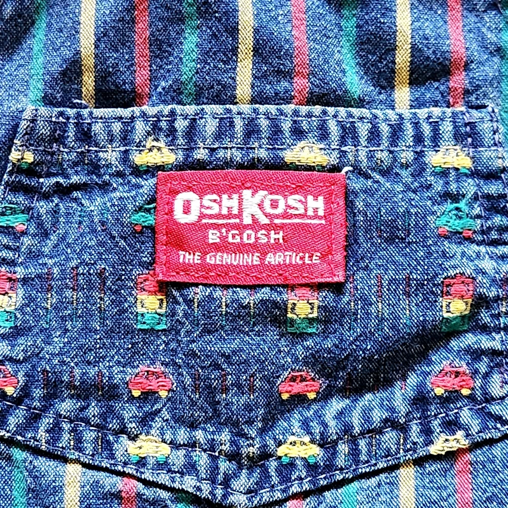 VTG Oshkosh B'Gosh Traffic Lights/Cars Overalls. Size 24 months Made in the USA